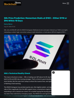 SOL Price Prediction: Momentum Stalls at $103 — Either $110 or $96 Within 10 Days - Blockchain.News
