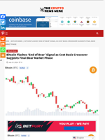 Bitcoin Flashes ‘End of Bear’ Signal as Cost Basis Crossover Suggests Final Bear Market Phase - The Crypto News Wire