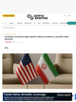 US strike on Iranian bridge signals military escalation, ceasefire odds plummet