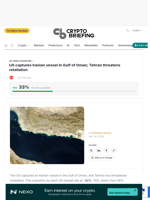 US captures Iranian vessel in Gulf of Oman; Tehran threatens retaliation