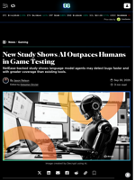 New Study Shows AI Outpaces Humans in Game Testing - Decrypt