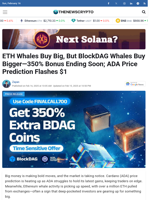 ETH Whales Buy Big, But BlockDAG Whales Buy Bigger—350% Bonus Ending Soon; ADA Price Prediction Flashes $1 - TheNewsCrypto