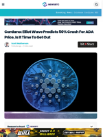 Cardano: Elliot Wave Predicts 50% Crash For ADA Price, Is It Time To Get Out