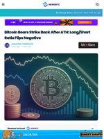 Bitcoin Bears Strike Back After ATH: Long/Short Ratio Flips Negative