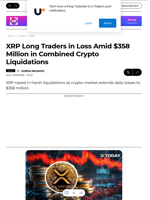 XRP Long Traders in Loss Amid $358 Million in Combined Crypto Liquidations - U.Today