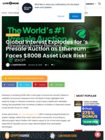 Global Interest Explodes for ’s Presale Auction as Ethereum Faces $800B Asset Lock Risk! | Live Bitcoin News
