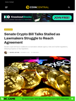 Senate Crypto Bill Talks Stalled as Lawmakers Struggle to Reach Agreement - CoinCentral