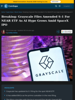 Grayscale Amends S-1 For NEAR ETF As AI Hype Grows Amid SpaceX IPO