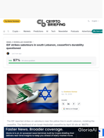 IDF strikes saboteurs in south Lebanon, ceasefire's durability questioned