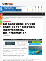 EU sanctions crypto entities for election interference, disinformation - The Crypto News Wire