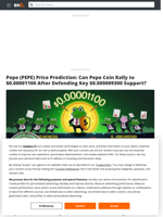 Pepe (PEPE) Price Prediction: Can Pepe Coin Rally to $0.00001100 After Defending Key $0.000009300 Support? - Brave New Coin