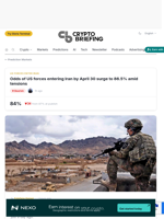 Odds of US forces entering Iran by April 30 surge to 86.5% amid tensions