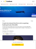 Digital asset firm Keyrock plans to acquire BlockFills out of bankruptcy