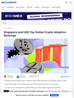 Singapore and UAE Top Global Crypto Adoption Rankings - BeInCrypto