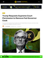 Trump Requests Supreme Court Permission to Remove Fed