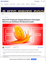 New Bitcoin ETF Targets Gains When US Markets Are Closed
