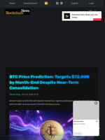 BTC Price Prediction: Targets $72,000 by Month-End Despite Near-Term Consolidation - Blockchain.News