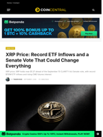XRP Price: Record ETF Inflows and a Senate Vote That Could Change Everything - CoinCentral