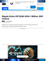 Ripple Kicks Off 2026 With 1 Billion XRP Unlock