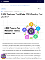 6 DEX Features That Make 2025 Trading Feel Like CeFi