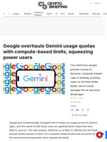 Google overhauls Gemini usage quotas with compute-based limits, squeezing power users