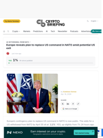 Europe reveals plan to replace US command in NATO amid potential US exit