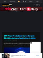CRV Price Prediction: Curve Targets $0.26 Resistance Test in March 2026 - Blockchain.News