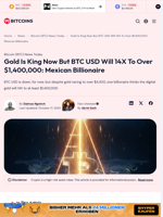 Gold Is King Now But BTC USD Will 14X To Over $1,400,00