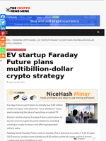 EV startup Faraday Future plans multibillion-dollar crypto strategy - The Crypto News Wire