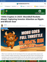 1000x Cryptos in 2025: MoonBull Rockets Ahead, Capturing Investor Attention as Ripple and Bitcoin Soar