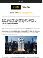 How Ozak AI Could Deliver 1,000% Profits Faster Than Any Top Token in This Bear Market