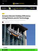 Amazon Boosts Holiday Efficiency Using Robots and AI Technology - CoinCentral