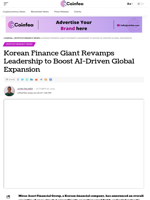 Korean Finance Giant Leadership to Boost AI-Driven Global