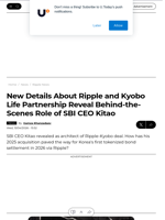 New Details About Ripple and Kyobo Life Partnership Reveal Behind-the-Scenes Role of SBI CEO Kitao - U.Today