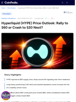 Hyperliquid (HYPE) Price Outlook: Rally to $60 or Crash to $20 Next?