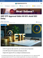 XRP ETF Approval Odds Hit 83% Amid SEC Delay - TheNewsCrypto
