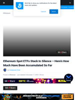 Ethereum Spot ETFs Stack In Silence - Here’s How Much Have Been Accumulated So Far | Bitcoinist.com