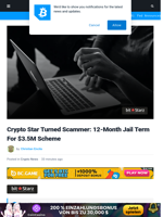 Crypto Star Turned Scammer: 12-Month Jail Term For $3.5M Scheme