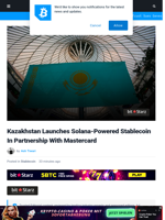 Kazakhstan Launches Solana-Powered Stablecoin In Partnership With Mastercard | Bitcoinist.com