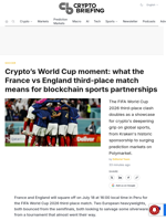 Crypto's World Cup moment: what the France vs England third-place match means for blockchain sports partnerships