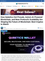 How Qubetics Hot Presale, Astra’s AI-Powered Blockchain, and Near Protocol’s Scalability Are Shaping the Future of Blockchain: Best Cryptos to Watch - TheNewsCrypto