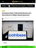 Coinbase Eyes Tokenized Stocks and Derivatives in Major App Expansion - CoinCentral