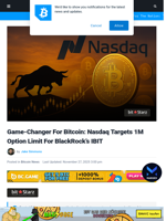 Game-Changer For Bitcoin: Nasdaq Targets 1M Option Limit For IBIT