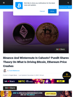 Binance And Wintermute In Cahoots? Pundit Shares Theory On What Is Driving Bitcoin, Ethereum Price Crashes | Bitcoinist.com