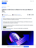 5 Made in USA Coins to Watch For Next Week