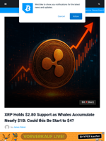 XRP Holds $2.80 Support as Whales Accumulate Nearly $1B: Could this Be Start to $4? | Bitcoinist.com