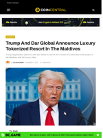 Trump and Dar Global Announce Luxury Tokenized Resort in the Maldives