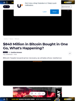 $840 Million in Bitcoin Bought in One Go, What's Happening? - U.Today