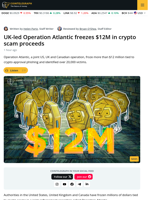 Operation Atlantic Freezes $12M in Crypto Scam Proceeds