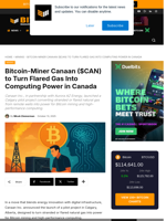 Canaan ($CAN) To Turn Flared Gas To Computing Power In Pilot